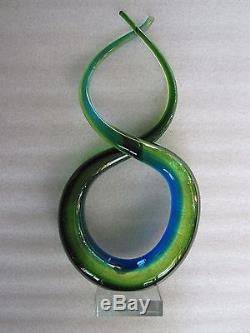 Gorgeous Vintage MURANO Art Glass Hand Blown Triple Cased Sommerso Sculpture 15