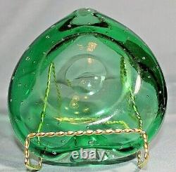 Green Murano Hand-blown Glass Dish