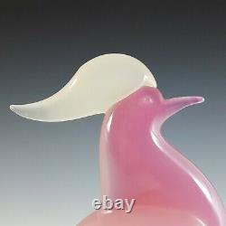 HUGE Archimede Seguso Alabastro Pink Murano Glass Bird