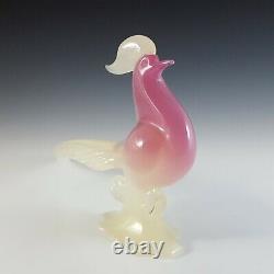 HUGE Archimede Seguso Alabastro Pink Murano Glass Bird