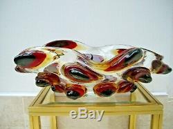 HUGE Artigianato Muranese labelled Murano glass bowl Signed E Cammozzo RRP £1600