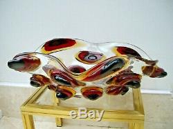 HUGE Artigianato Muranese labelled Murano glass bowl Signed E Cammozzo RRP £1600