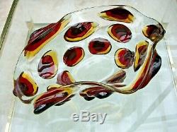 HUGE Artigianato Muranese labelled Murano glass bowl Signed E Cammozzo RRP £1600