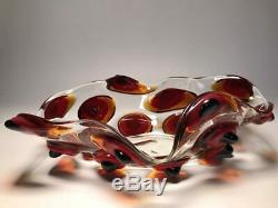 HUGE Artigianato Muranese labelled Murano glass bowl Signed E Cammozzo RRP £1600