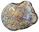 Hand Blown Art Glass Bowl Confetti Multicolored Vintage Murano Italy Mid Century
