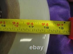 Hand Blown Art Glass Bowl murano 19 Wide Brown Amber Cream Modern Centerpiece