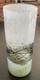 Hand-Blown Art Glass Vase Italian Murano Black White Green Web Crackle Vintage