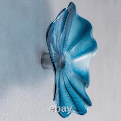 Hand Blown Art Glass Wall Decor Plate, Modern Murano Glass Plate Wall Art, 12