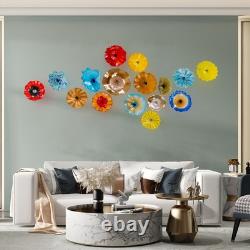 Hand Blown Art Glass Wall Decor, Unique Blown Glass Wall Plates, Murano Glass