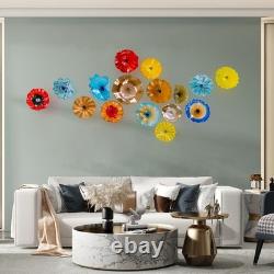 Hand Blown Art Glass Wall Decor, Unique Blown Glass Wall Plates, Murano Glass