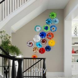 Hand Blown Art Glass Wall Decor, Unique Murano Glass Wall Plates, Wall Mount