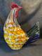 Hand Blown Art Studio Murano Style Glass Rooster 10.5 in