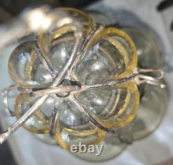 Hand Blown Caged Glass Lantern Ceiling Light Vintage Italy Read Murano