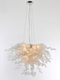 Hand Blown Glass Chandelier Art Deco Murano Style Light Fixture 35Diax30H NEW