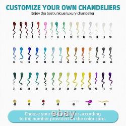 Hand Blown Glass Chandelier Luxury Amber Murano Chandeliers Light Fixture 28H
