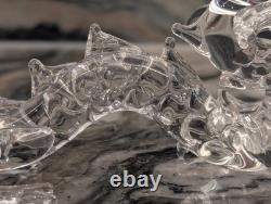 Hand Blown Glass Dragon Figurine Crystal Murano Styled Art Glass 5 Italian