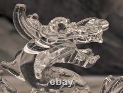 Hand Blown Glass Dragon Figurine Crystal Murano Styled Art Glass 5 Italian