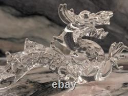 Hand Blown Glass Dragon Figurine Crystal Murano Styled Art Glass 5 Italian