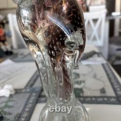 Hand Blown Glass Elephant 16 Tall HEAVY Standing on Ball Murano Style