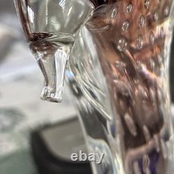 Hand Blown Glass Elephant 16 Tall HEAVY Standing on Ball Murano Style