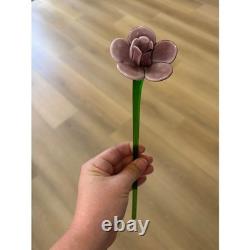 Hand Blown Glass Flowers Floral Bouquet Art Glass Decor Murano Inspired