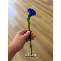 Hand Blown Glass Flowers Floral Bouquet Art Glass Decor Murano Inspired