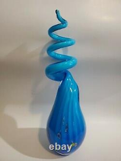 Hand Blown Glass Murano Art Style Swirl Sculpture