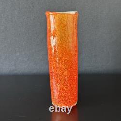 Hand Blown Glass Vase Toni Zuccheri Style Murano Repro Heavy Art Glass Set of 2