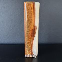 Hand Blown Glass Vase Toni Zuccheri Style Murano Repro Heavy Art Glass Set of 2