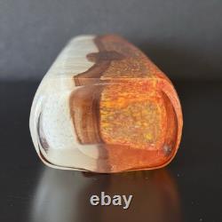 Hand Blown Glass Vase Toni Zuccheri Style Murano Repro Heavy Art Glass Set of 2