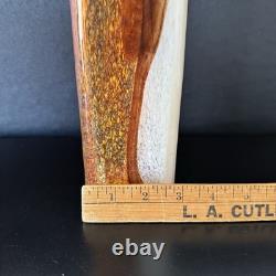 Hand Blown Glass Vase Toni Zuccheri Style Murano Repro Heavy Art Glass Set of 2