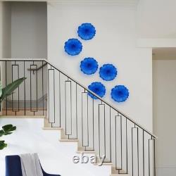 Hand Blown Glass Wall Plates Decor, Modern Unique Glass Wall Art, Murano Blow