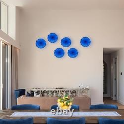 Hand Blown Glass Wall Plates Decor, Modern Unique Glass Wall Art, Murano Blow