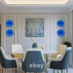 Hand Blown Glass Wall Plates Decor, Modern Unique Glass Wall Art, Murano Blow