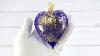 Hand Blown Murano Glass Cobalt Heart Figurine Made In Italy