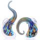 Hand Blown Murano Glass Elephant Statues Set Luxury Sculptures Home Decor f