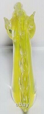 Hand Blown Murano Glass Horse Head Decorative And Elegant Design 7 2.5lb Yellow