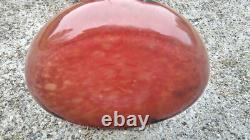 Hand Blown Murano Glass Vase Red Black Signed by Artist Or Marcoh 12 Tall