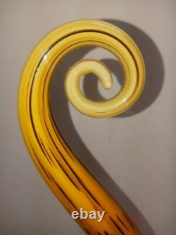 Hand Blown Murano Glassware Art Glass Fused Sculpture Music Treble Clef Note 12