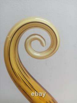 Hand Blown Murano Glassware Art Glass Fused Sculpture Music Treble Clef Note 12