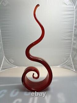 Hand Blown Murano Style Art Glass Sculpture Modern Abstract