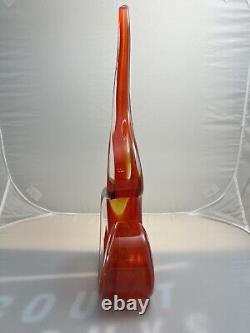 Hand Blown Murano Style Art Glass Sculpture Modern Abstract