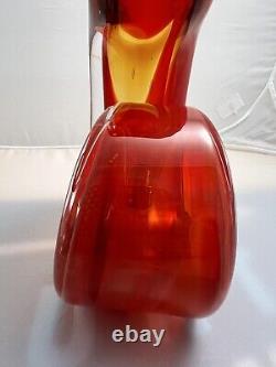 Hand Blown Murano Style Art Glass Sculpture Modern Abstract