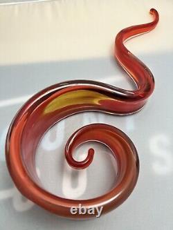 Hand Blown Murano Style Art Glass Sculpture Modern Abstract