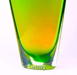 Hand Blown Murano Style Calla Lily Flower Art Glass Vase 13.5 Tall