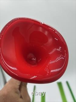 Hand Blown Murano Style Glass Flowers Multicolor Long Stem Set/7