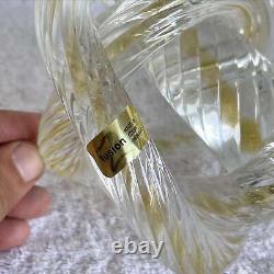 Hand Blown Murano Style Glass Ribbed and Twisted Love Knot Sculpture, Set of 3