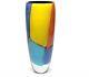 Hand Blown Murano Style Glass Vase Multicolor 13 H Centerpiece Vase