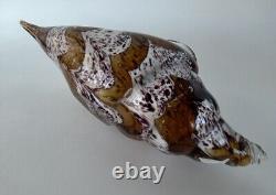 Hand Blown Murano Style Vintage Native Florida Glass Art Conch Sea Shell