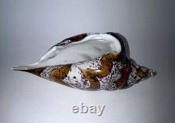 Hand Blown Murano Style Vintage Native Florida Glass Art Conch Sea Shell